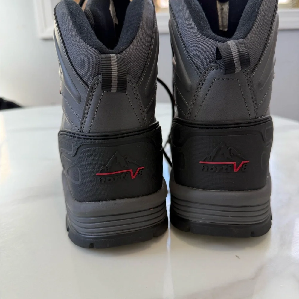 Nortiv8Men's Gray Waterproof snow Boots